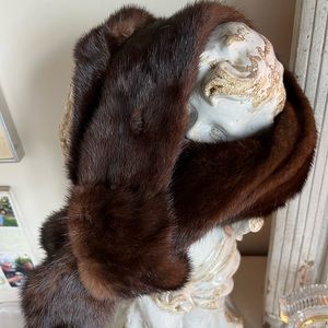 100% Fox Fur scarf 72” in length, 7” diameter width.  New